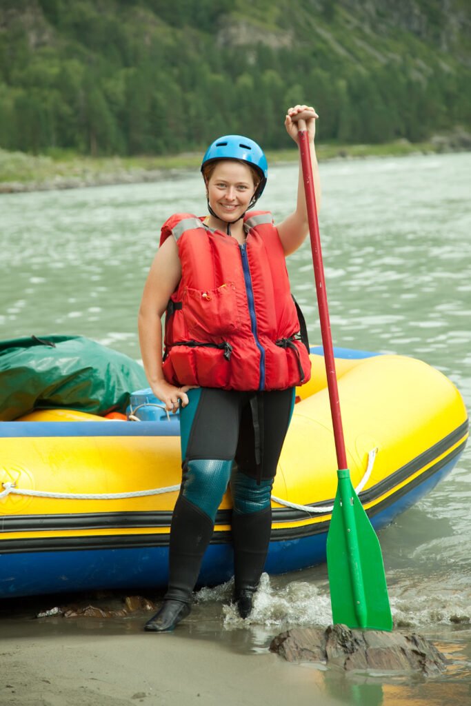 girl with paddle
